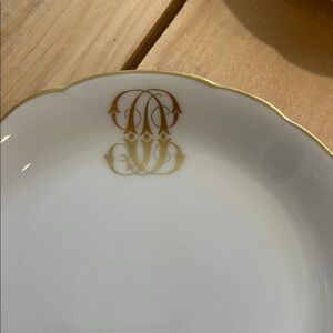 Rosenthal White and Gold Dinnerware Set with Scalloped Edges